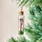 Miniature Mushroom Terrarium Glass Ornament with Dried Florals and Mosses, 3.35 Inch