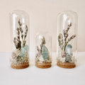 Glass Beach Terrarium Diorama with Dried Florals, Shells & Moss