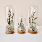 Glass Beach Terrarium Diorama with Dried Florals, Shells & Moss