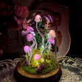 Purple Mushroom Lamp, Handmade LED Night Light, Fantasy Forest Decor, Battery or USB Powered