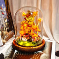 LED Mushroom Night Light with Swan Figurine, Battery or USB Powered, Hand-Sculpted Decorative Lamp for Home Decor, 16x10x10 cm