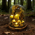 Yellow Mushroom Lamp LED Night Light 6.3 Inch Matte Lampshade 2200K Warm Light for Bedside Table Bookshelf