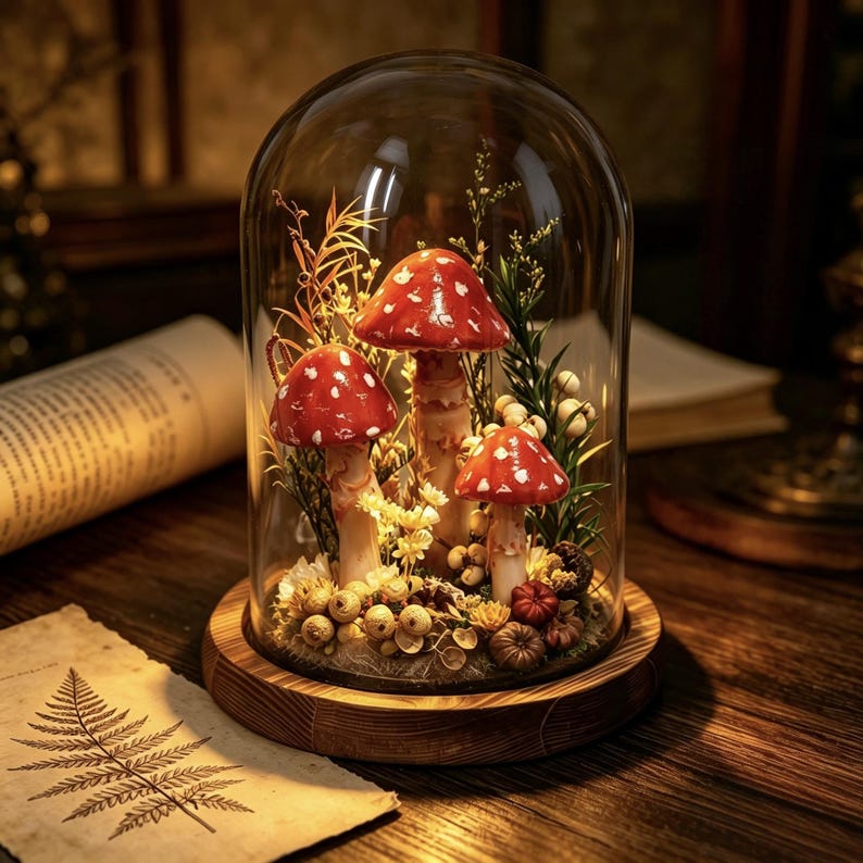 LED Mushroom Lamp, 6.3-Inch Height, 3.94-Inch Diameter, Matte Lampshade, 2200K Warm White, Black Switch, Home Decor Night Light